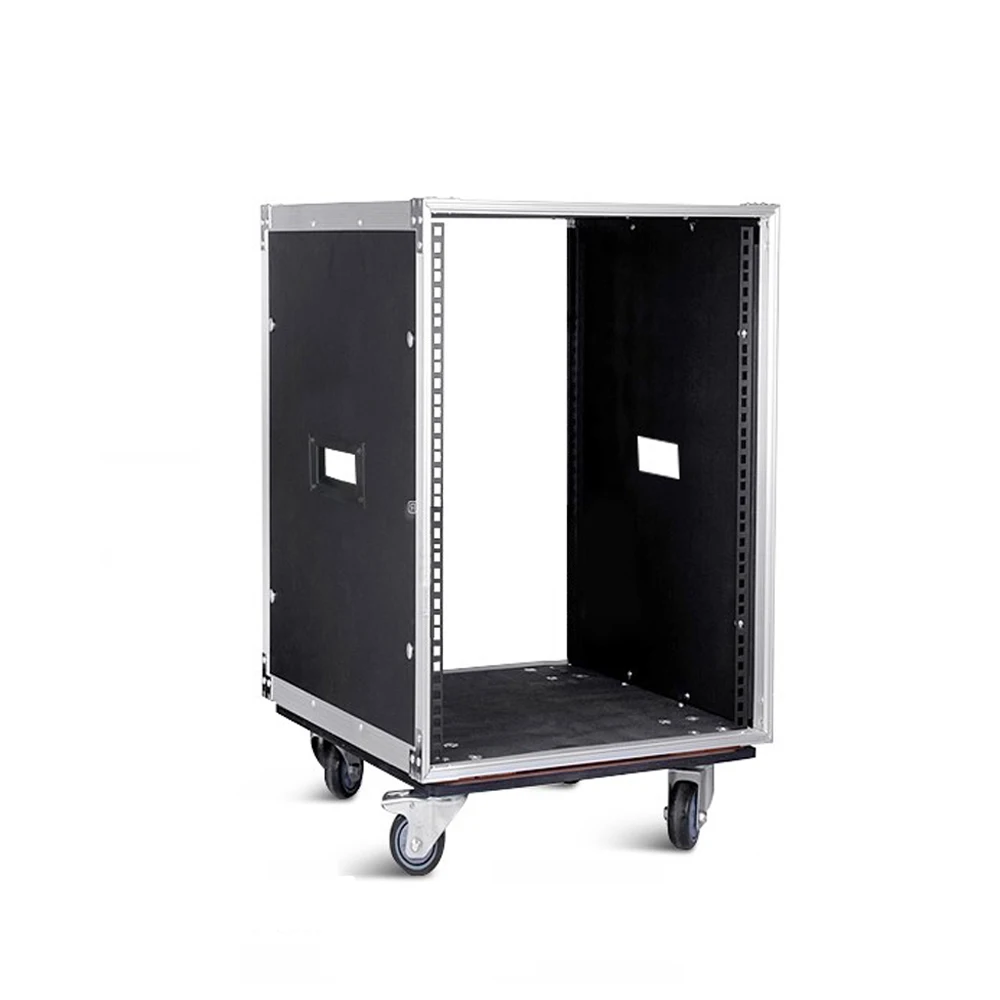 

16U Portable Rolling Network Rack Server AV Rack Stand Audio Video Telecom Equipment Rack Network Server Cabinet (16U)