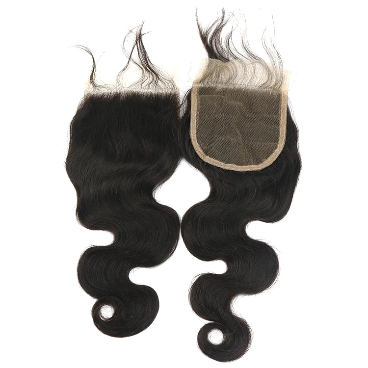 

Wave Unprocessed Human Hair Lace Closure 4X4 Inches Natural Black Color, Natural colors