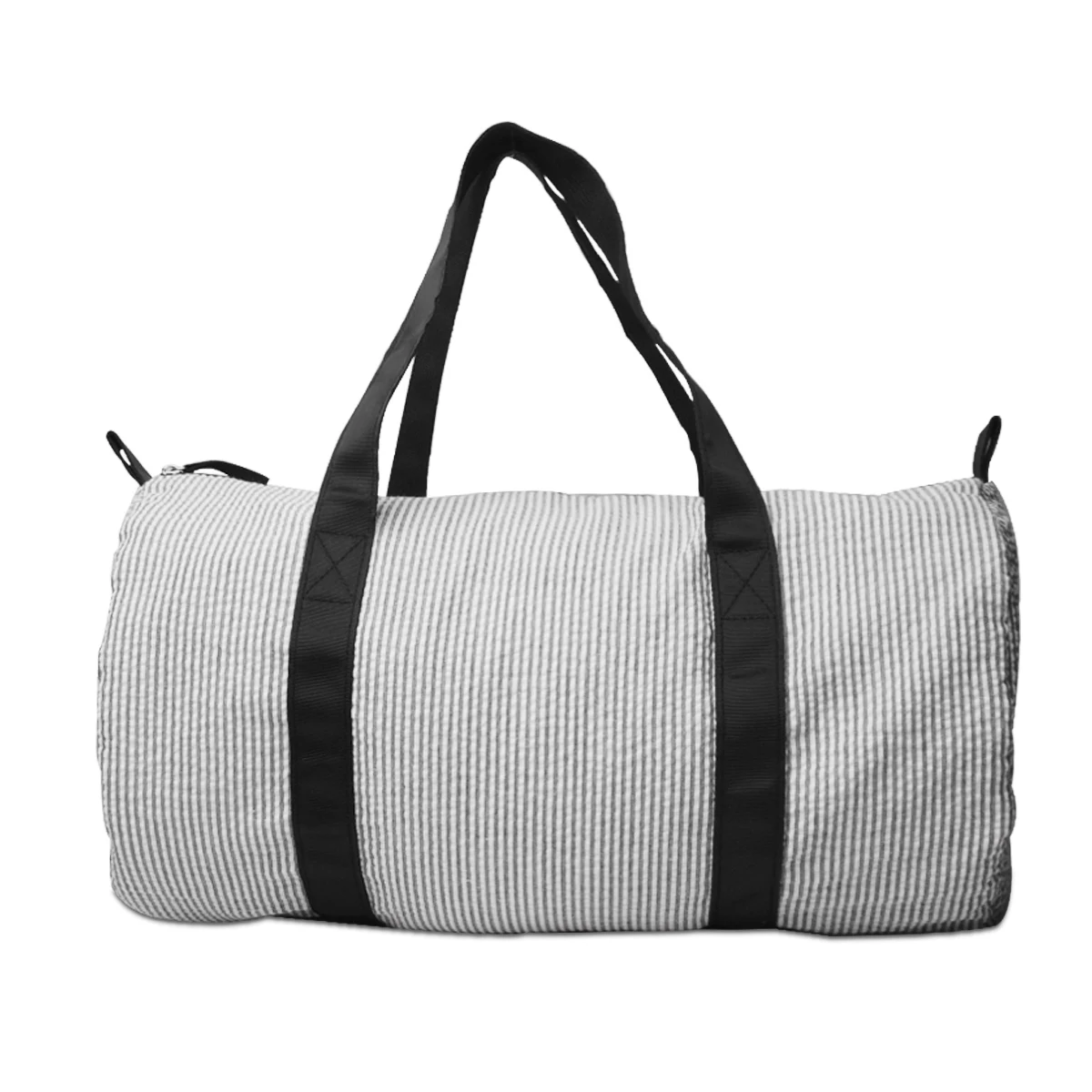 

RTS Domil Black Seersucker Travel Duffel Bag With White Stripes Duffel Bags Shoulder Weekender Overnight Bag DOM112-1494, Pink navy black grey