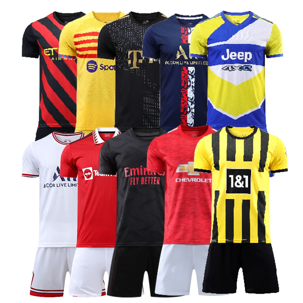 

Custom 23-24 New Season Quick Dry Jersey Football Shirt Thailand quality Uniform Sublimation Soccer Jersey Set Kids Soccer Wear