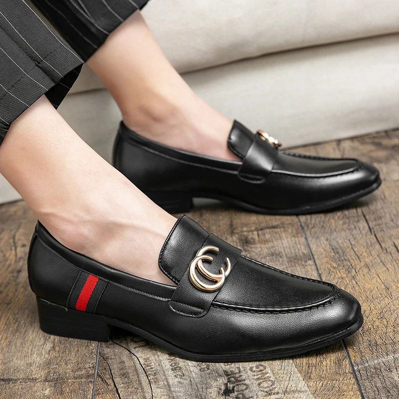 

Male high-class business leather men Elevator loafer Dress shoes