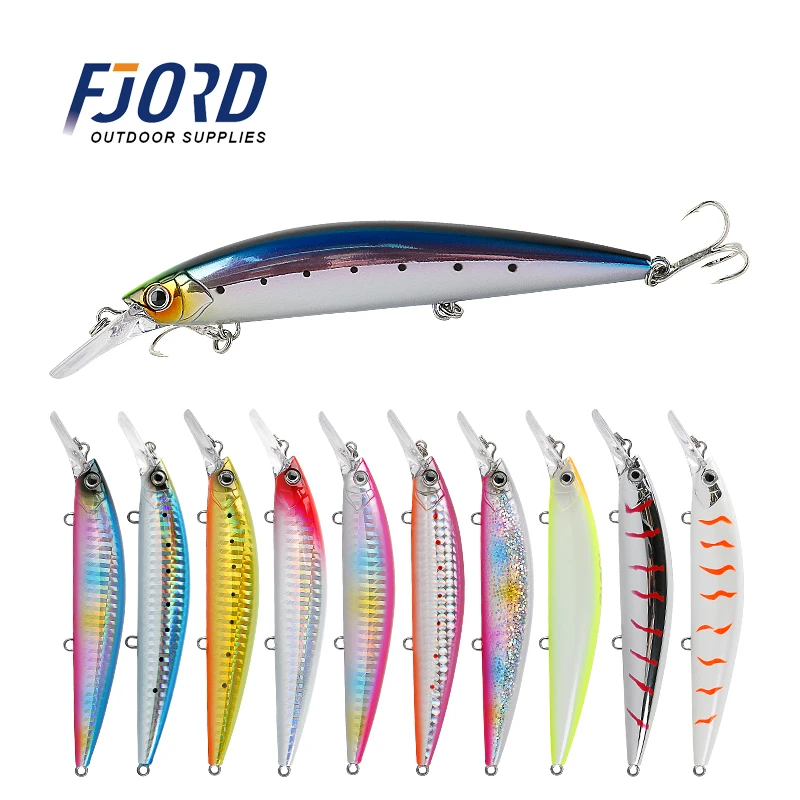 

FJORD Diving lure 110mm 37g 3d eyes for heavy minnow lure wobbler jointed lure Sinking Saltwater Bait Tackle