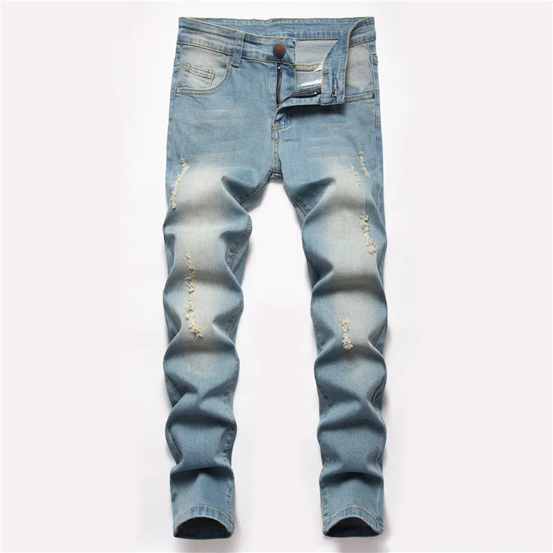 

Skinny Pants Badge Jeans Men Trendy Knee Hole Biker Jeans Low Cheap Price Man Denim 2021 Men Jeans