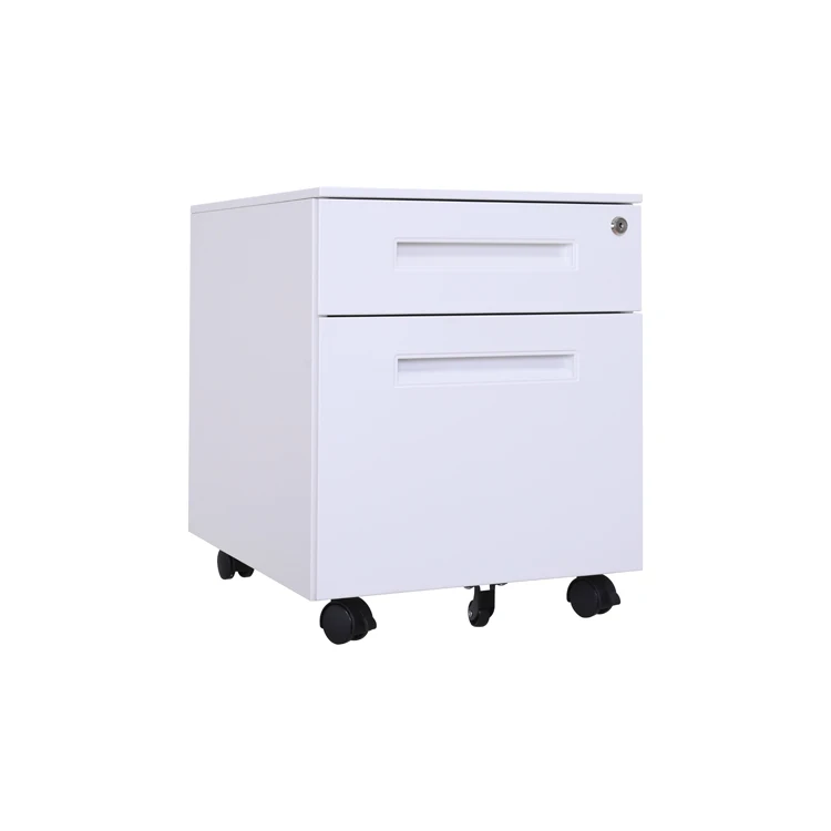 

office equipment lockable under desk 2 drawer box mobile pedestal file cabinet document storage, Black, customized ral color