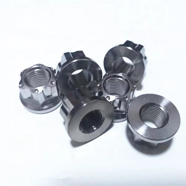 

M12 Din6923 motor Wheel titanium flange Nut PYTITANS, Metal
