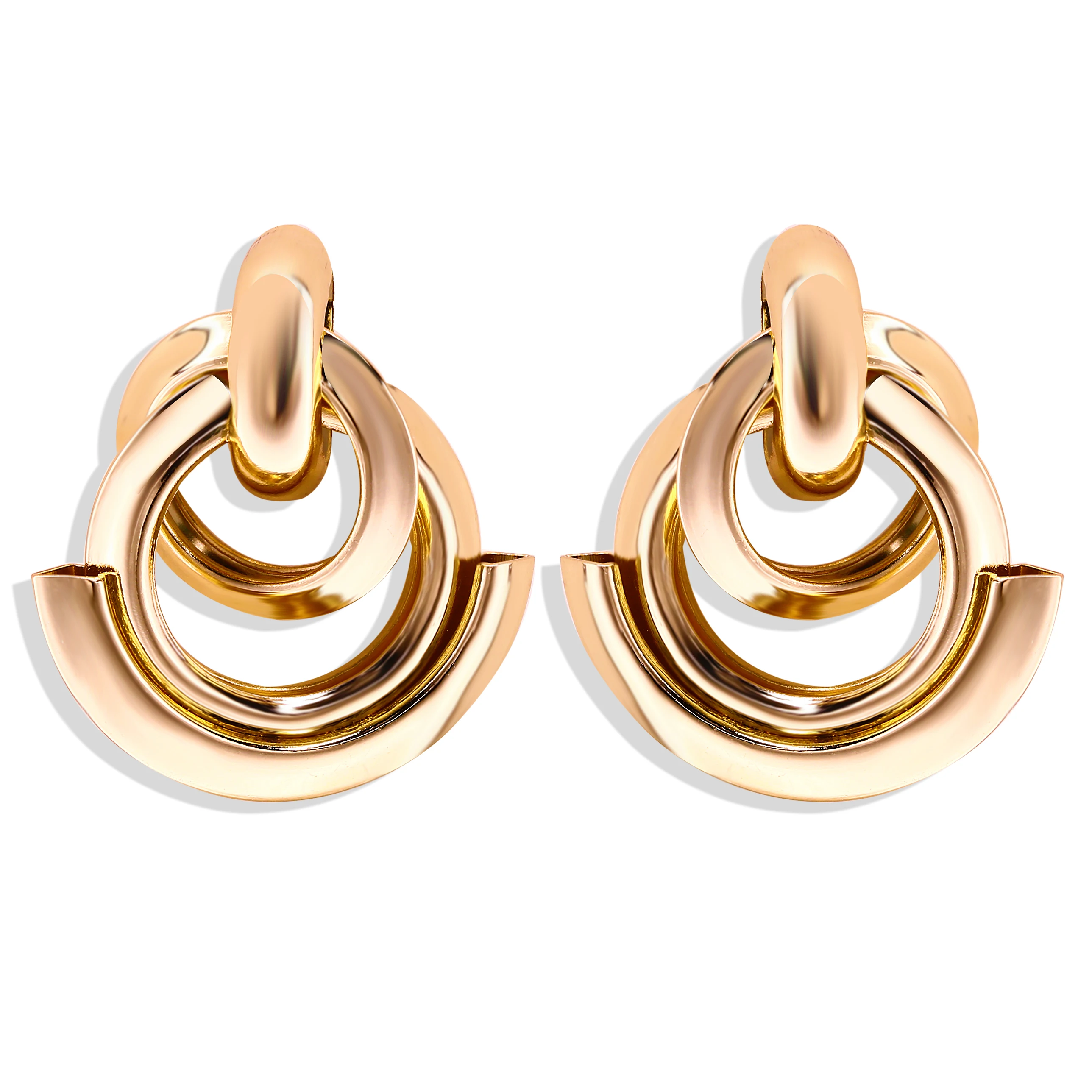 

Fashion Trendy Gold Plated Alloy Knot Shape Women Jewelry Earrings 2020 Wholesale