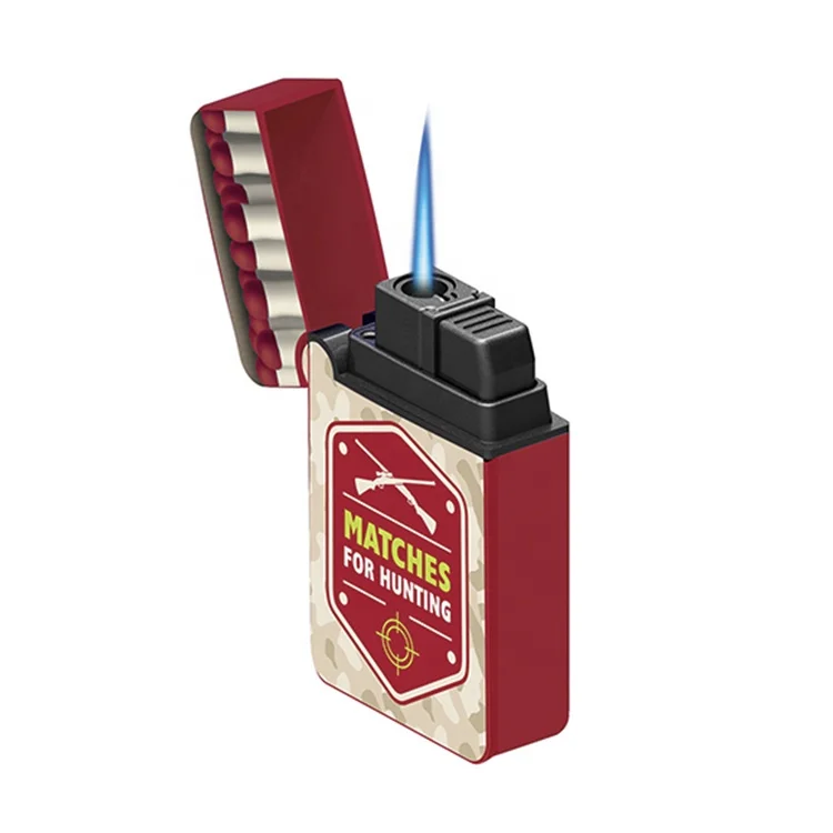 

ZENGAZ WINDPROOF JET LIGHTER CIGARETTE CIGAR FUNNY DESIGN LIGHTER MATCH BOX