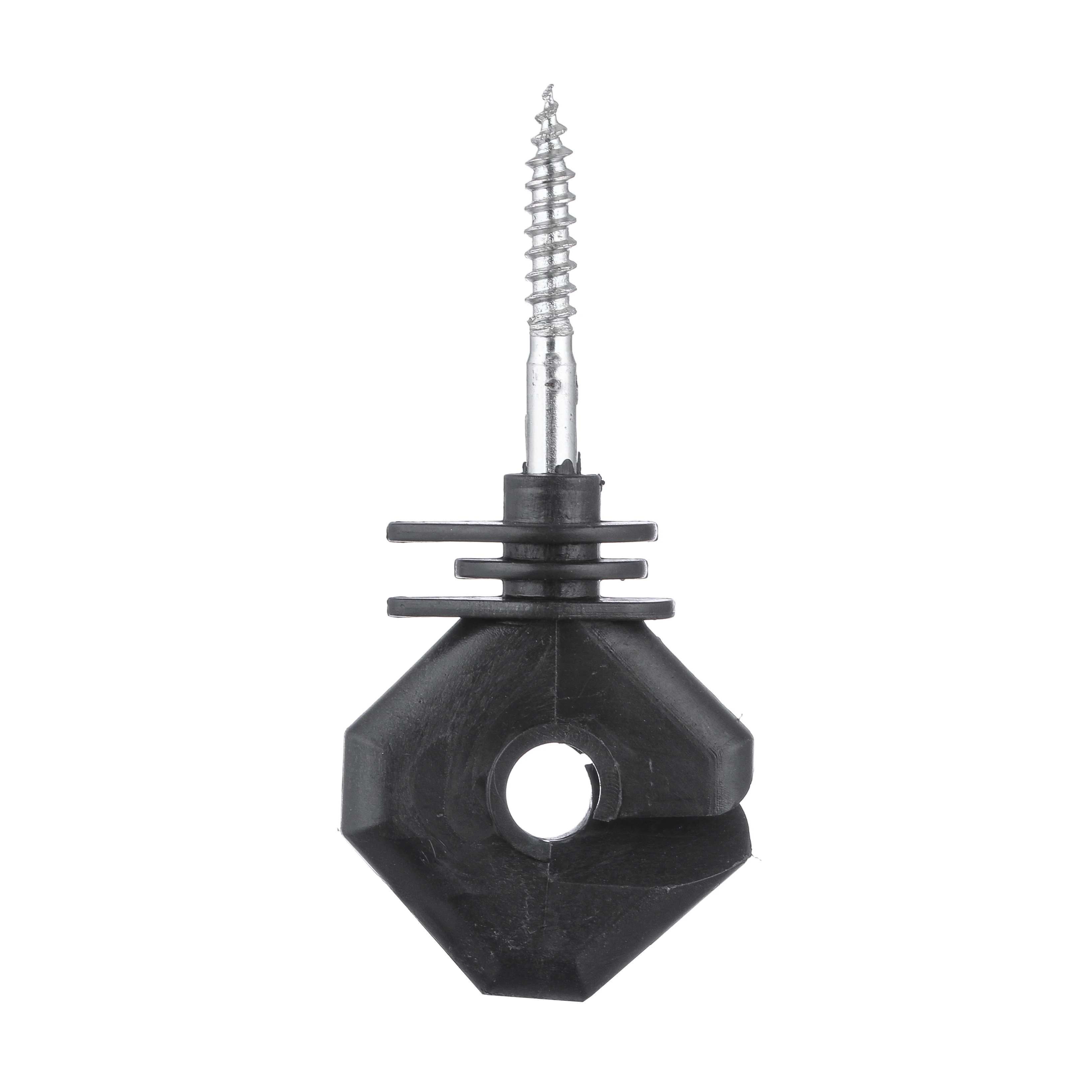 

Manufacturer Factory Price High quality Husbandry/Animal farm Plastic Screw-in Ring Insulator INS001 Electric Fence Insulator, Black or customized