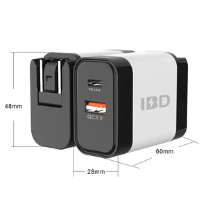 Portable Electronic Devices Type C Fast Charger QC3.0 Quick Charge Wall USB Adapter For Mobile phone 2