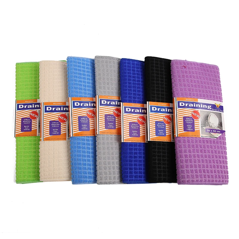 

factory wholesale Dining table used absorbent dish drying microfiber mat