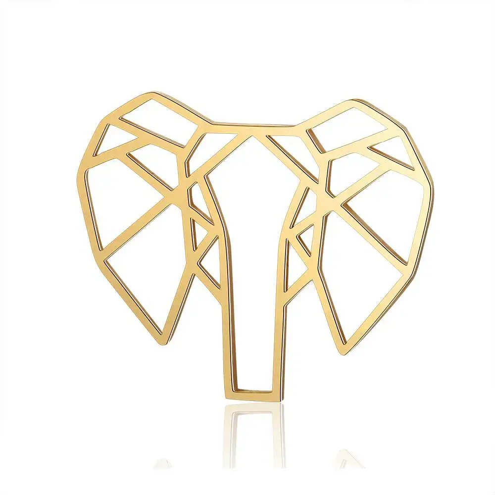 

Trendy Stainless Steel Hollow Out Elephant Pendant Jewelry Accessories 5pcs/bag