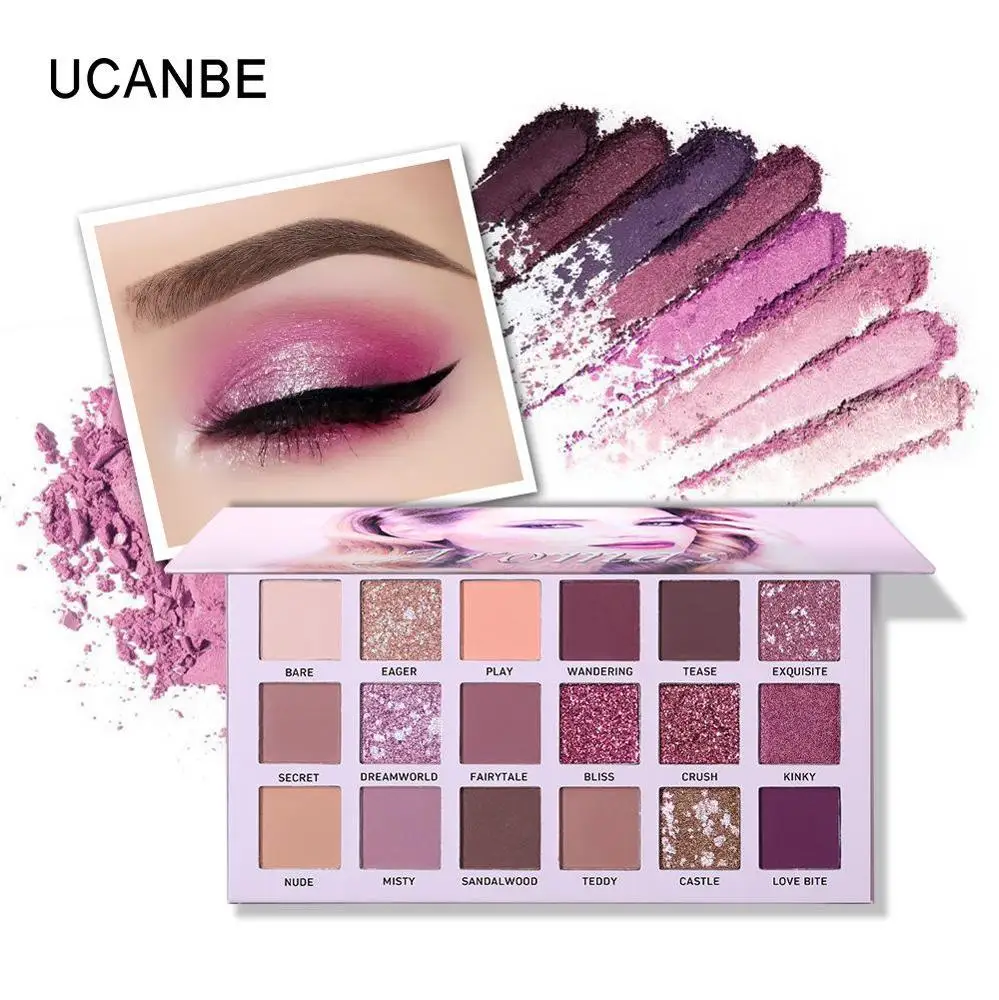 

UCANBE Wholesale Glitter Eyeshadow Palette Glitter Eyeshadow Fantasy 18 colors Eyeshadow palette, More