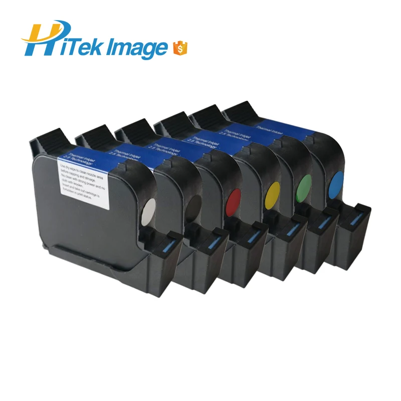 

HiTek Compatible Manual Digital Batch Coding Machine 2588 2580 45 JS10 Yellow Black White TIJ 2.5 Solvent Ink Cartridge Color