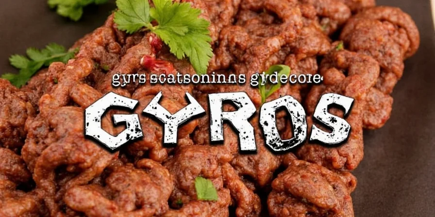 Applying gyros seasoning to raw meat before cooking