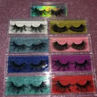 

Free sample 25mm mink eyelashes vendor 3d mink lashes with eyelash packaging box
