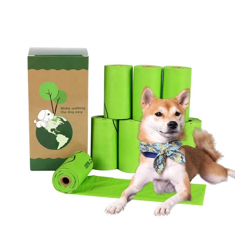 

Biodegradable Custom-Made Compostable Disposable Pet Poop Bag Dog Waste Poop Bag, Customized color