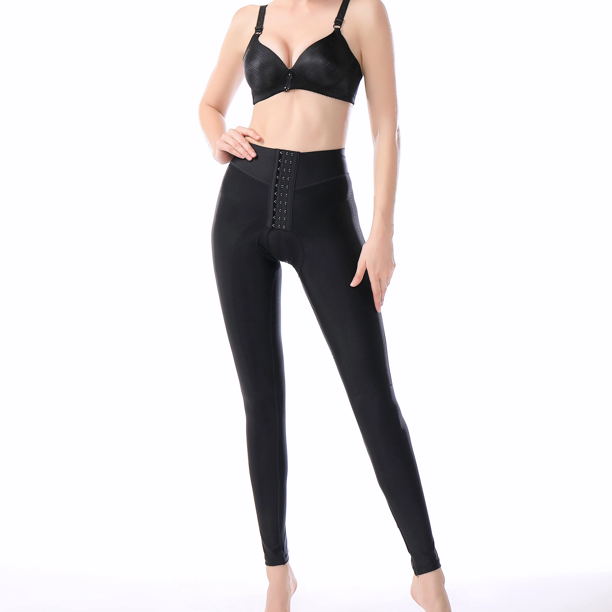 

Zipper pants leg butt lifter shapewear faja pants compression tummy control women body shaper waist shaper underwear, Skin black or custom