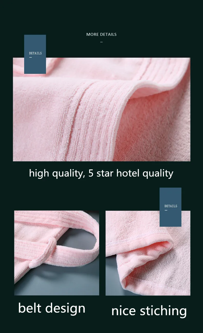 Unisex 100% Cotton Hotel SPA Cut pile bathrobe supplier