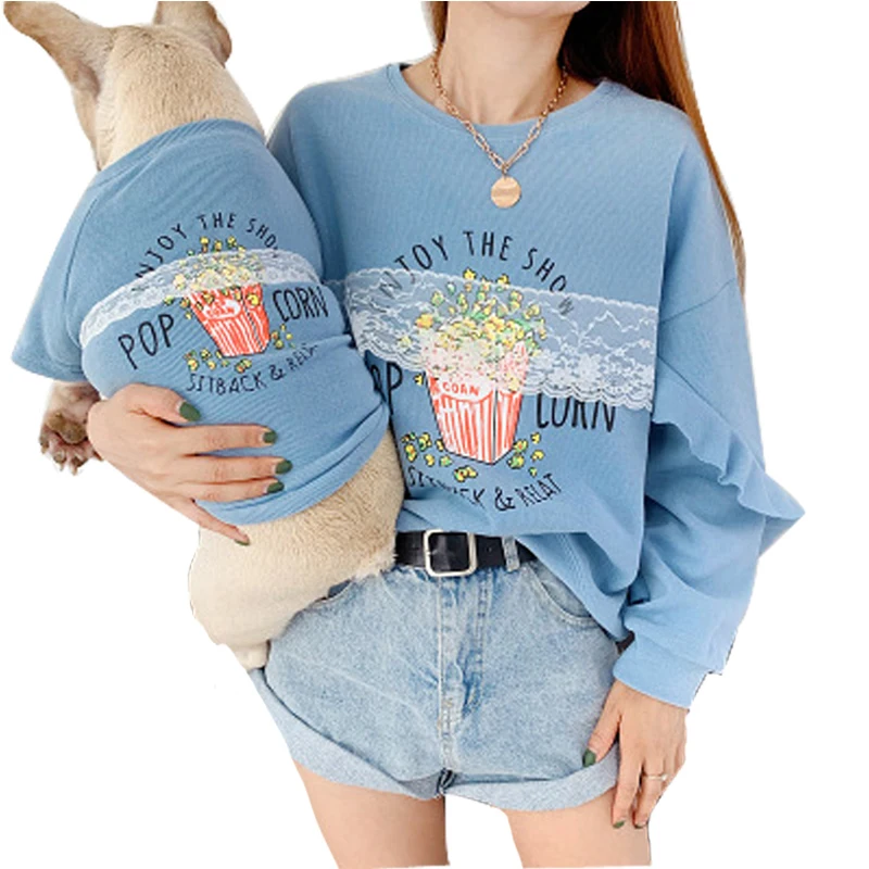 

Multi Size And Color Luxury Cotton Autumn Winter Pet Dog And Human Owner Matching Clothes