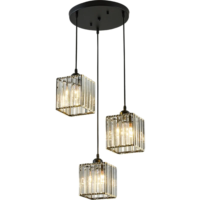 

Modern K9 Crystal Chandeliers For Home Decorative Lighting Hanging Lamp Led Ceiling Light, Black