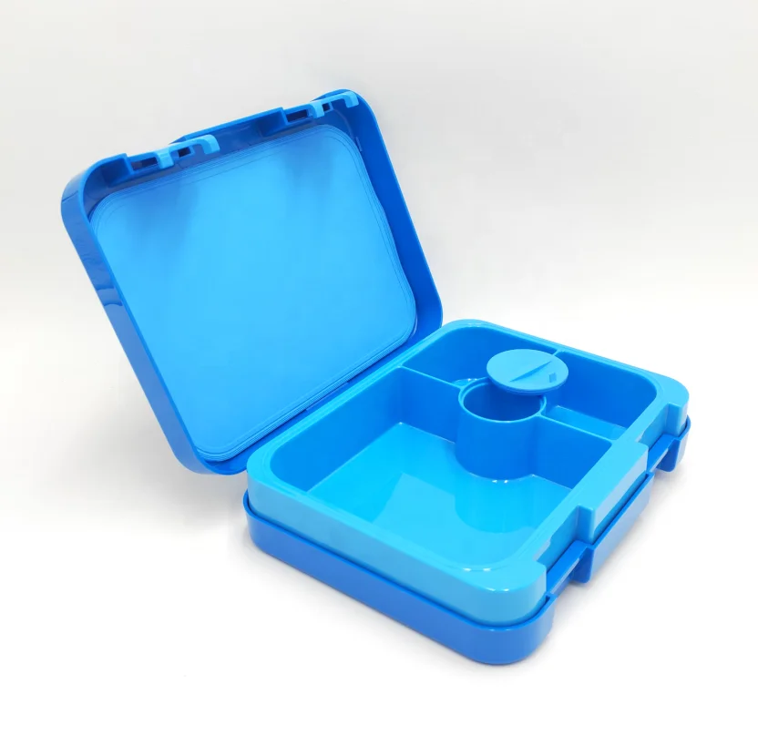 

Amazon best seller leakproof plastic lunch box with 6 compartment on stock, Blue