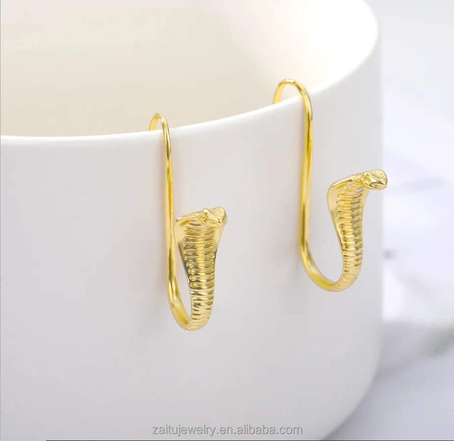 

2021 New Minimalist Design Creative Special Snake Silver Drop Africa Earring