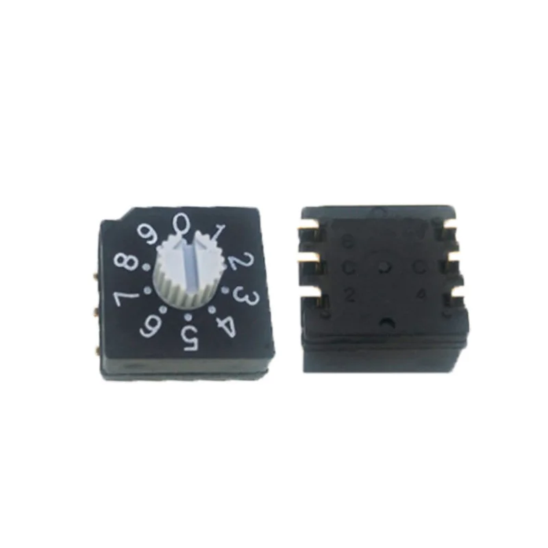 
10X10mm SMT Type 3x3 Pins 10 Position Rotary Coded Dip Switch 