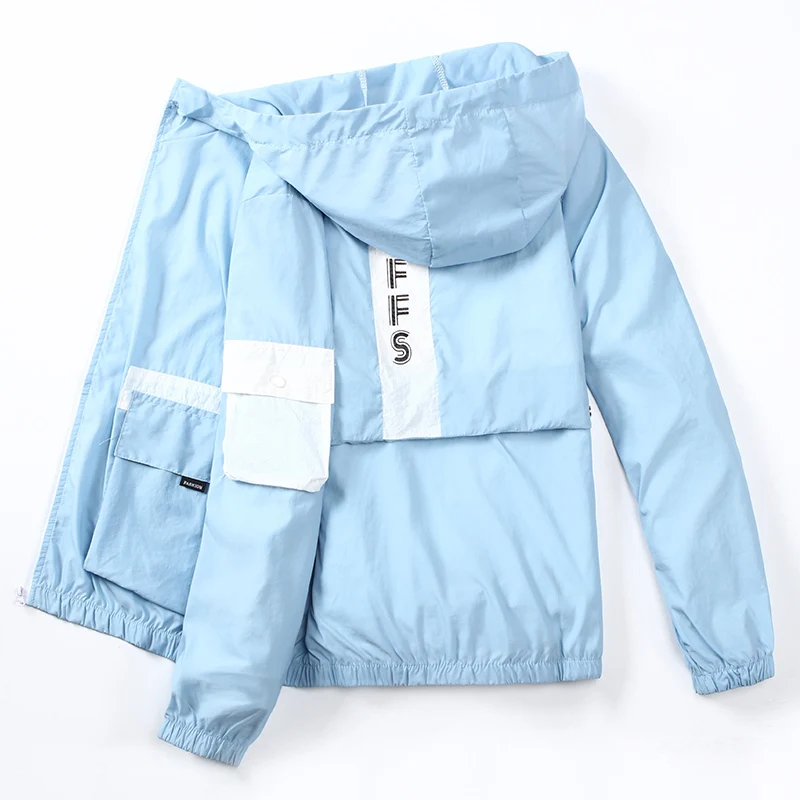 

Men's printed hooded skin clothes casual sunscreen clothes