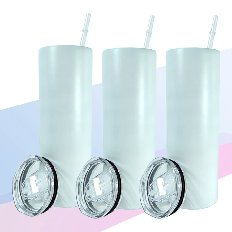 

FREE SHIPPING skinny straight blanks sublimation tumbler 30oz with lids plastics straw