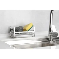 

Wall mounted kitchen sink stainless steel sponge holder stand