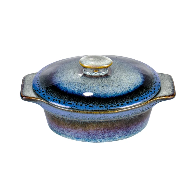 unicasa高品质批发砂锅菜陶瓷椭圆形陶瓷烹饪砂锅