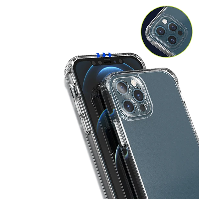 

Anti Shock Dustproof Ultra Thin Soft TPU Protective Case Transparent Phone Case For iphone 12 pro, Clear