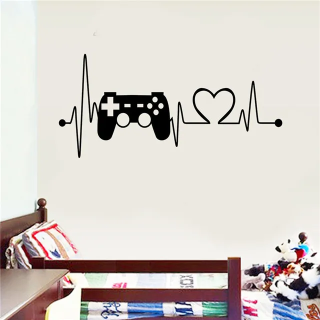 

Home Decoration Carved Wall Stickers Explosive Electrocardiogram Game Stickers Game, As picture