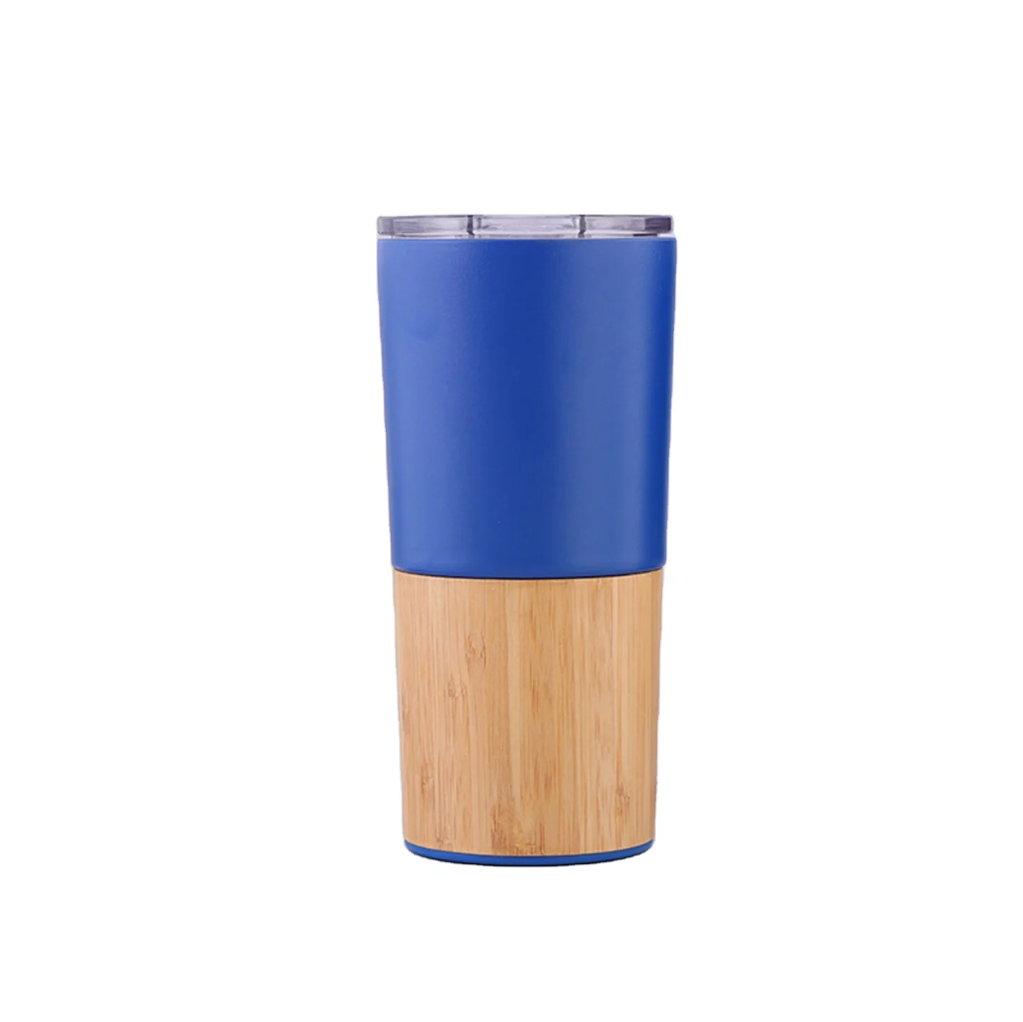 

20oz bamboo shell vacuum coffee cup European and American new beer ice master cup 304 stainless steel beverage car cup