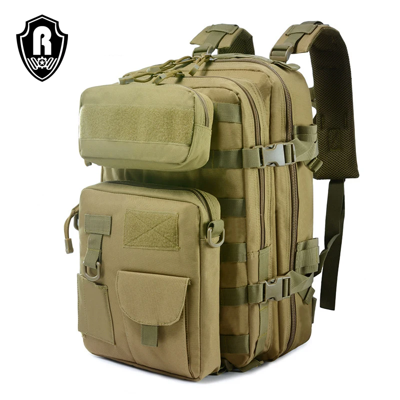 

Outdoor camouflage backpack large capacity men and women camping multifunctional 3pc tactical combination backpack, 2 colors