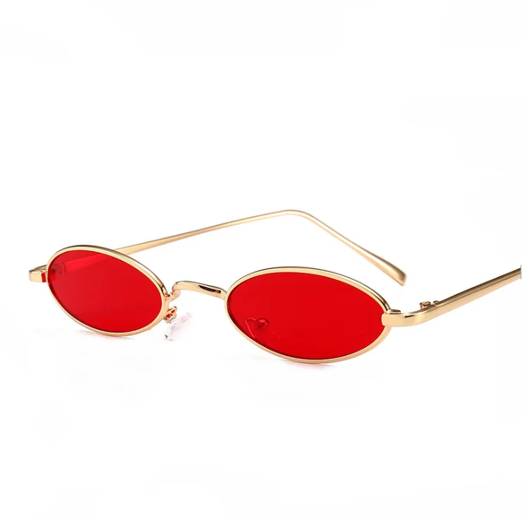 

NEW Fashion Brand Designer Vintage Small Oval Shades Metal UV400 Sunglasses 2021