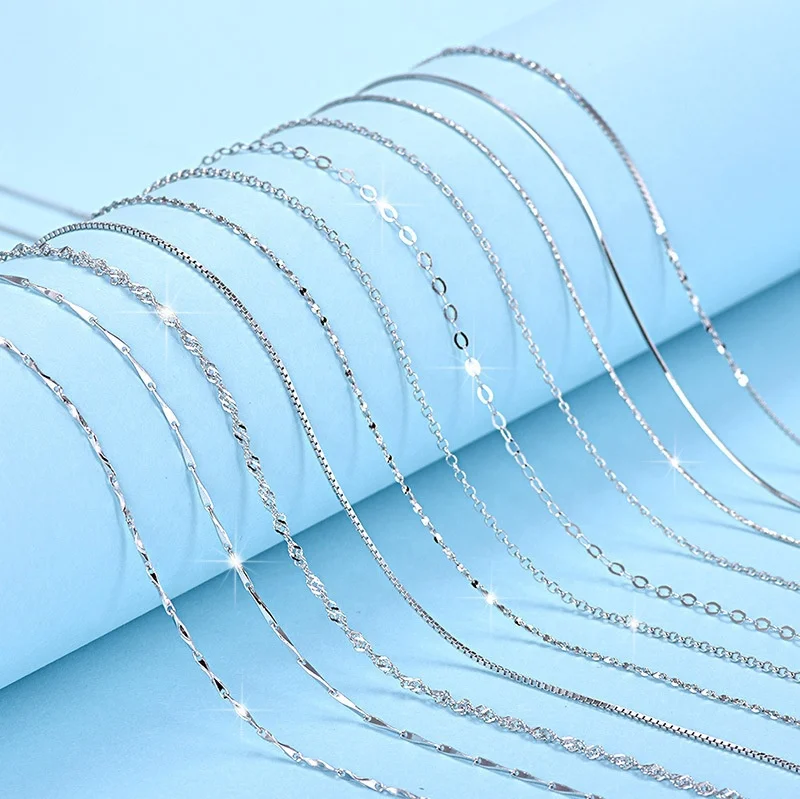 

Wholesale Factory Price Italy 925 Sterling Silver Chain Gold Color Necklace