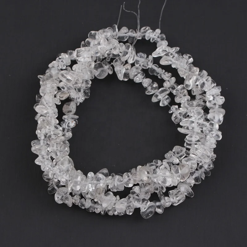 Wholesale Loose Natural White Crystal Chip Beads DIY Charm Gemstone Beads for Jewelry Making