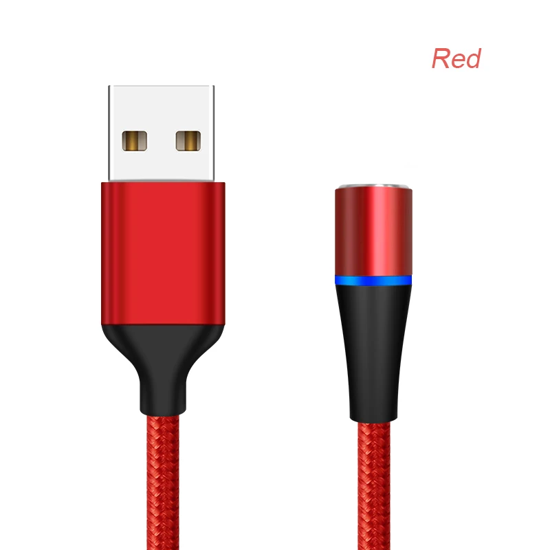 
3 in 1 For iPhone Micro Type C Luminous 3A Fast Charging Magnetic USB Data Transfer Magnet Cable 