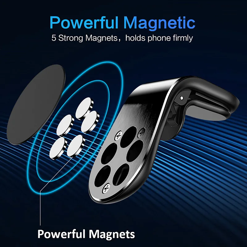 2020 Metal Magnetic Car Phone Holder Mini Air Vent Clip Mount Magnet Mobile Stand For iPhone XS Max Xiaomi Smartphones in Car.jpg