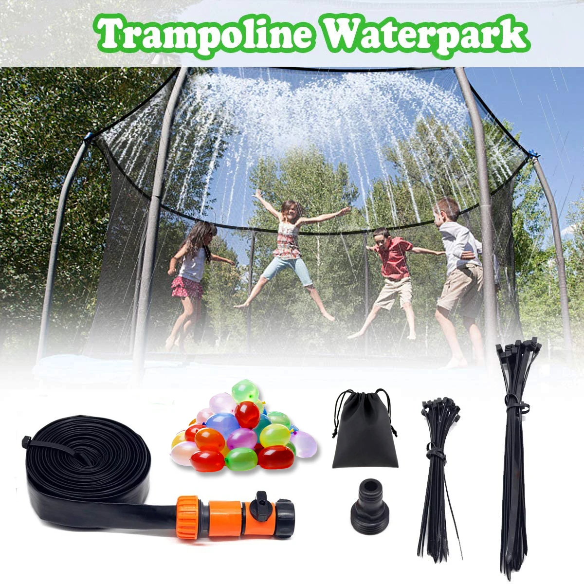 

Trampoline Sprinklers for Kids, Water Hose for Trampoline, Trampoline Water Accessories Fun Summer Outdoor Water Game Toys