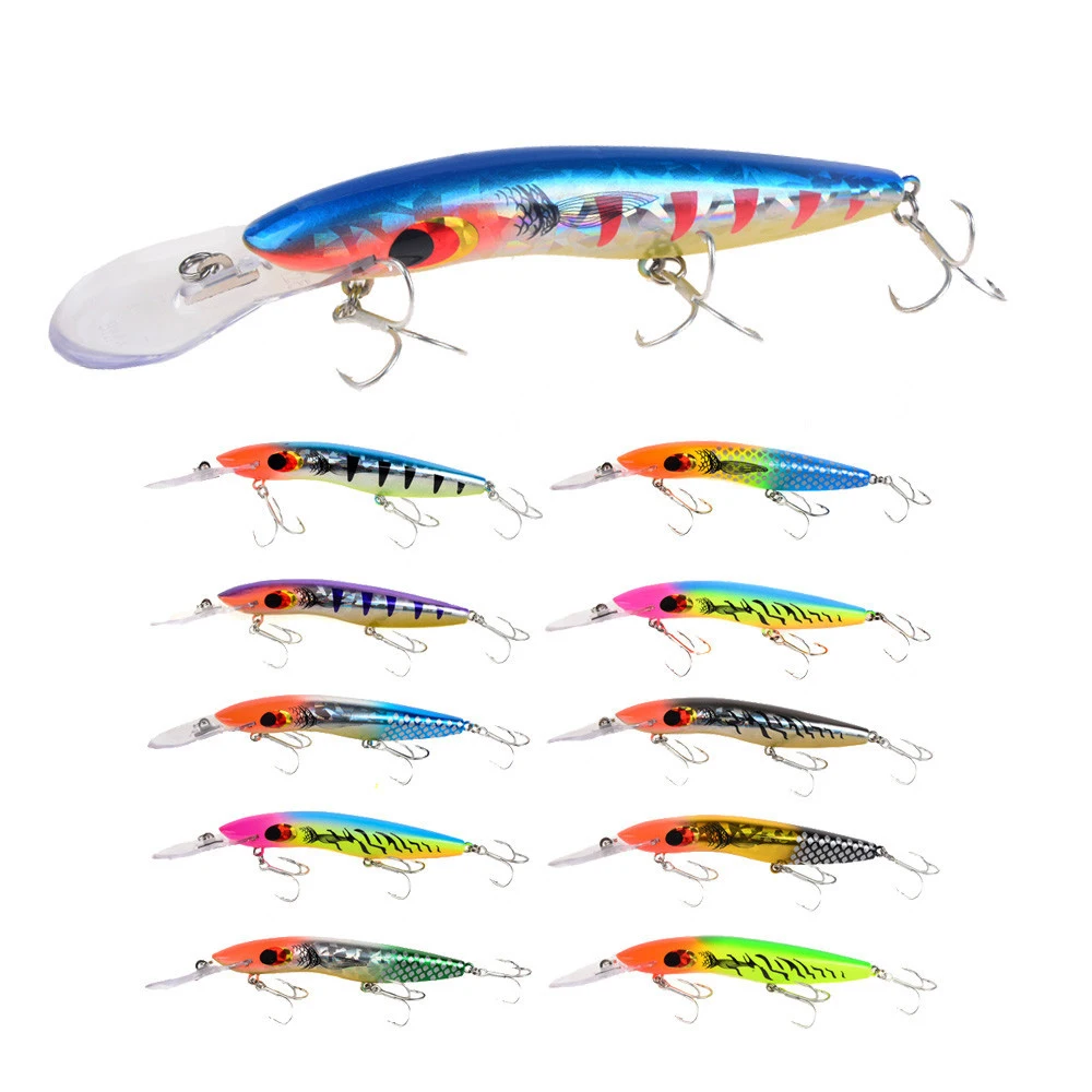 

WEIHE Big Minnow 160mm/26g Artificial Deep Diving Fishing Lures Rattling Crankbait Professional Pesca Isca Bait Wobbler, 10 colors