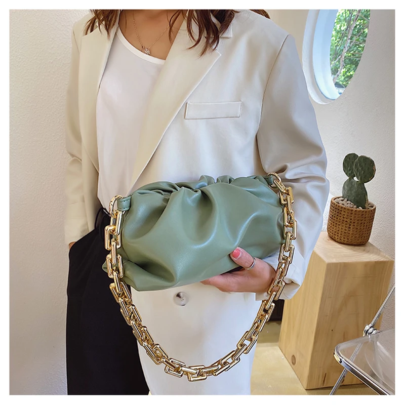 

Wholesale Elegance Shopping Travel Packaging Min Bag with Chain Fashion Handbags Shoulder Gold Acrylic Chain Bag for Women, Customized