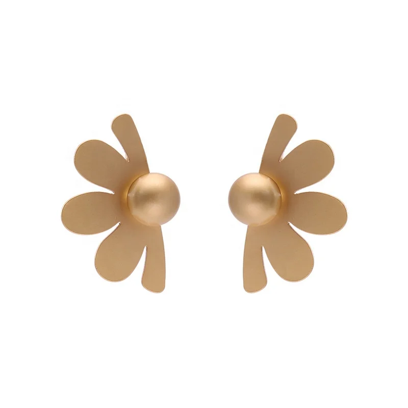 

Design earrings Woman Funny Flower Earrings No-piercing Christmas Gold Earrings Jewelry Gift for Girl