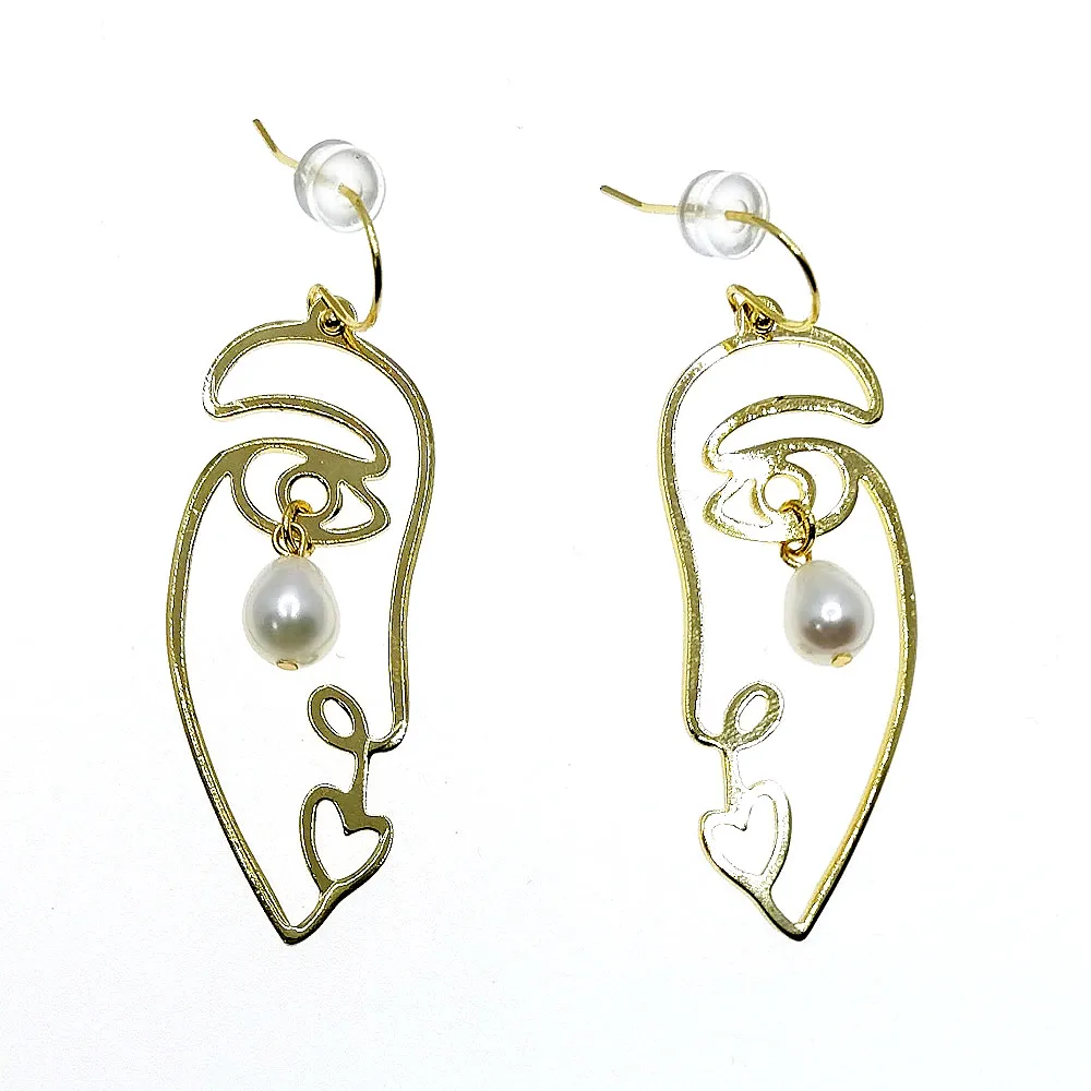 

E559 Popular Design Drop Earring S925 Silver Hooks Face Freshwater Pearl Wholesale