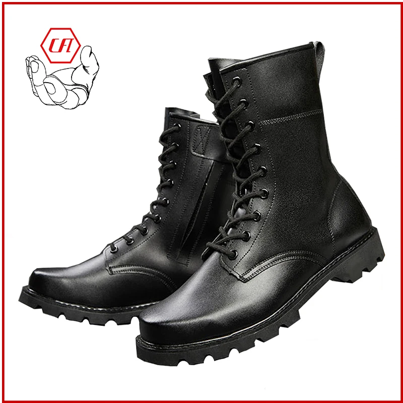 

High Ankle Genuine Leather Safety Boot Steel Toe Martin Boots Men's Safety Shoes Motorcycle Ankle Boots