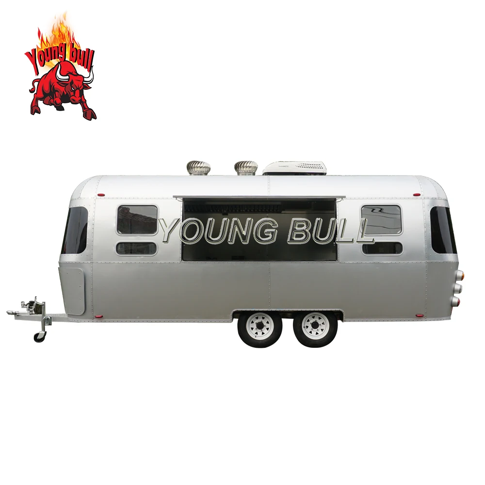 

Vintage Airstream mobile camper traveling home trailer on promotion