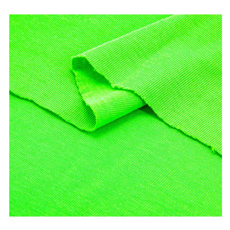 

Plain Dyed 92%Cotton 8%Spandex Soft and Stretchy Ribbed Knit Fabric 1*1 Rib Stretch Jersey Fabric