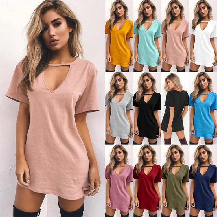 

Fashion new Design Women Sexy Black Shirt Bodycon Mini Dress