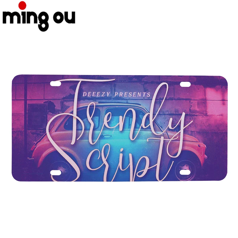 

Factory Made Aluminum DIY Car Number License Designs Plate Sublimation License Plate-4 holes